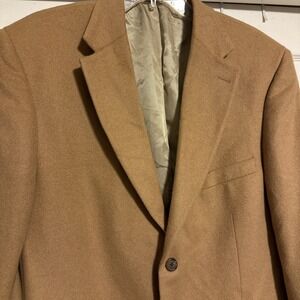 Men's Stafford Camel Hair Wool Blazer‎ Sports Coat 42R